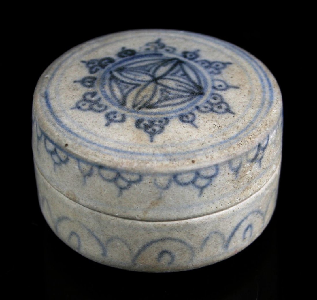 1 3/8" 15th Century Lidded Jar - Vietnamese: Hoi-An Shipwreck Hoard. 15th 16th Century AD