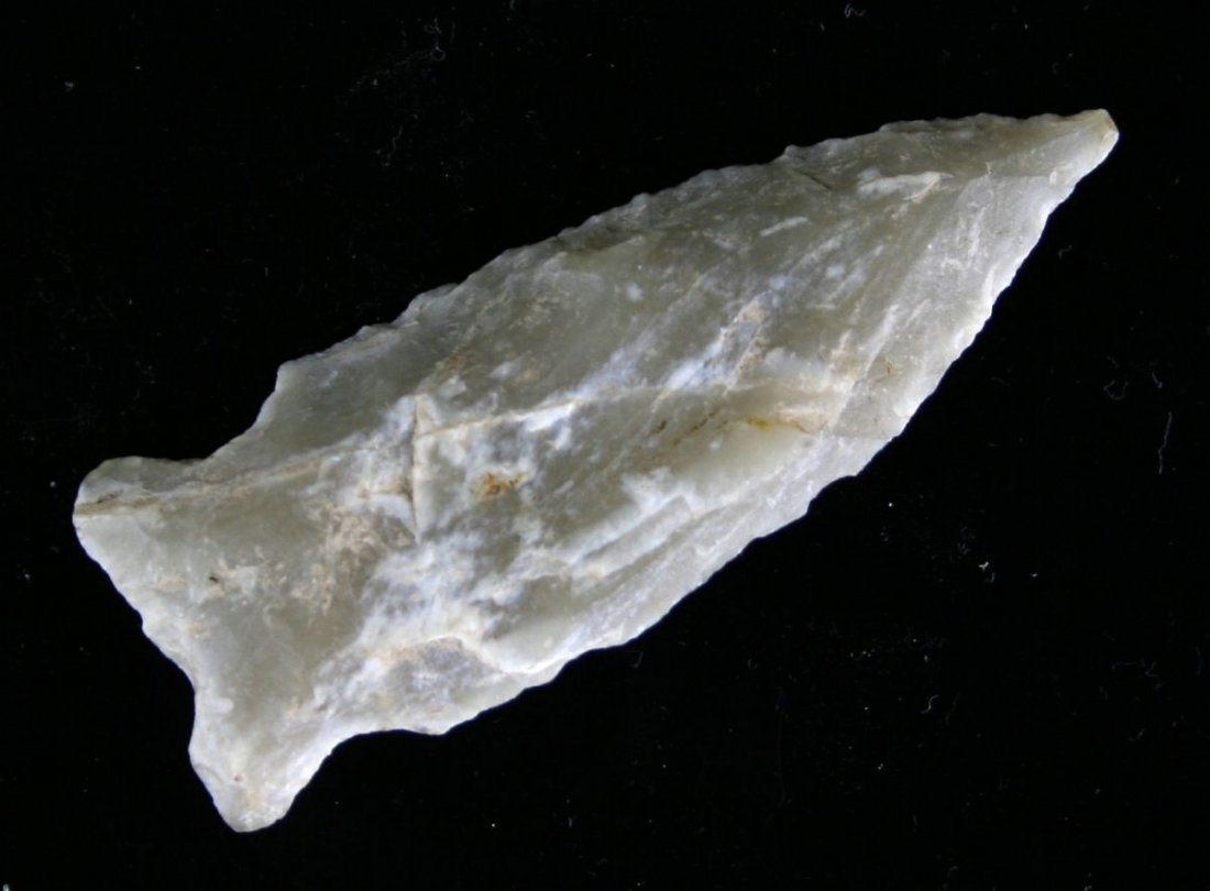2 3/4" Side Notch: Looks like Novaculite for this translucent example. AR/MO