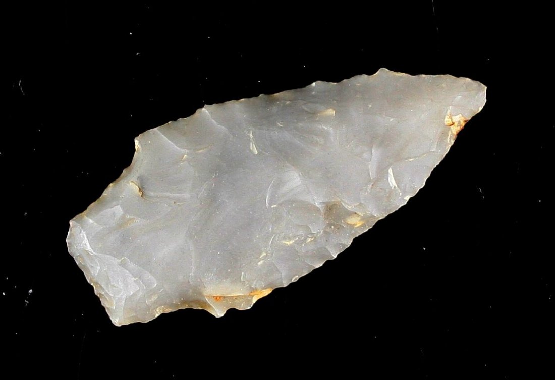 2 1/2" Gary: Novaculite example from Arkansas. Totally translucent.