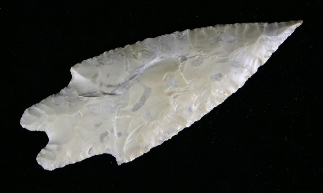 *Repro - 4 5/8" Pedernales: Edwards Plateau Chert example from Central Texas. Reproduction.
