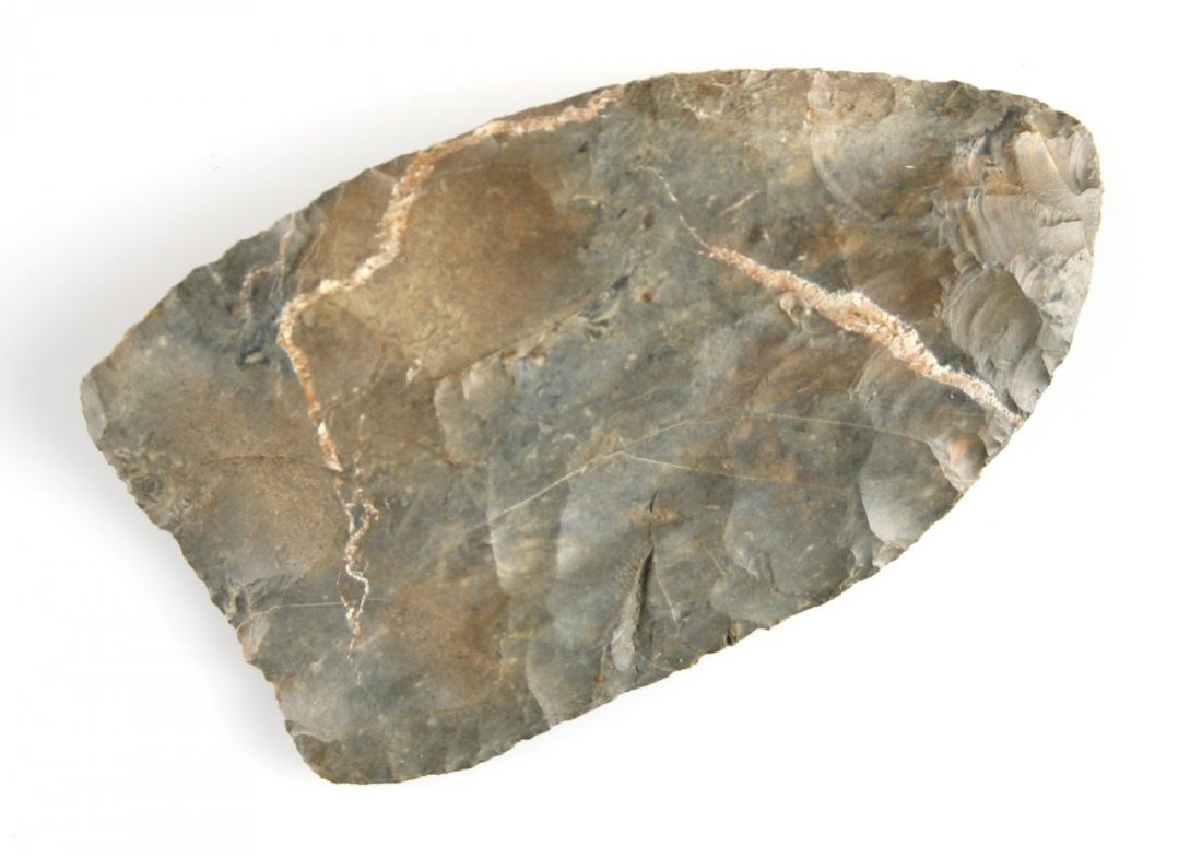 3 11/16" Red Ochre: Found in Hog Creek, Ohio. Ex - Russell Long Collection 2774