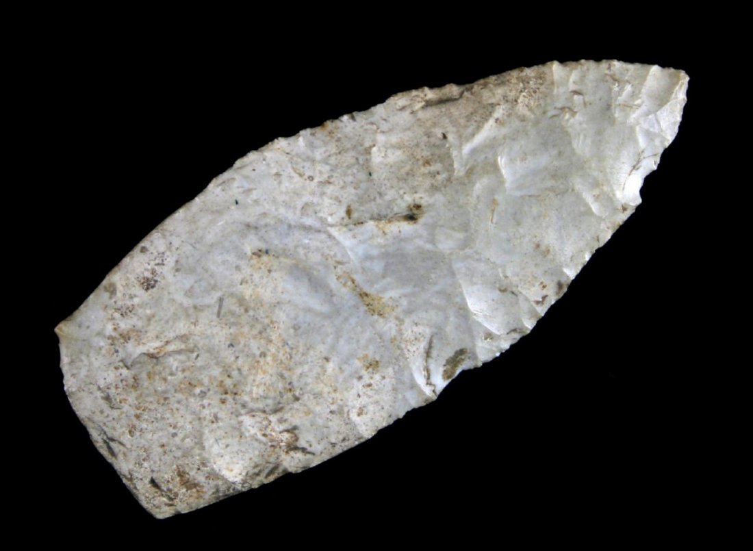 2 1/2" Agate Basin: Found by Warren Fisher at Sevin Mile, Ohio on January 8, 1948 Ex - Russell Long Collection 1279