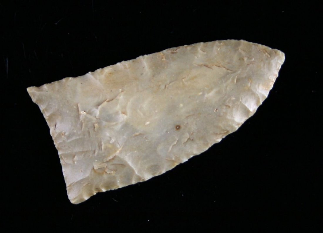 1 9/16" Midland: Nicely flaked thin example. Tan chert. J.T. Collier Collection - Purchased in 1967 - Houston County, Texas Ex - Russell Long Collection T113/1407