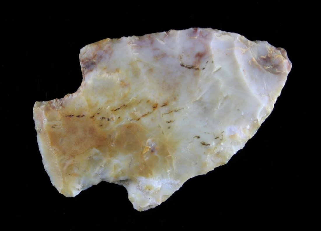 2 5/8" Robbins: Flint Ridge example with classic shape. Wilbur Rhodes Farm in Hog Creek - Ohio Ex - Russell Long Collection 590