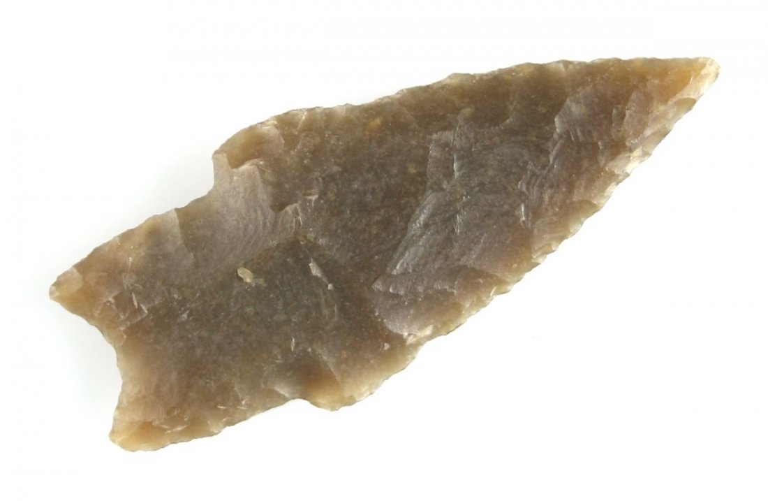 2 3/8" Pedernales: Root beer Edwards Plateau Chert. J.T. Collier Collection - Purchased in 1967 - Fayette County, Texas Ex - Russell Long Collection T113/1052