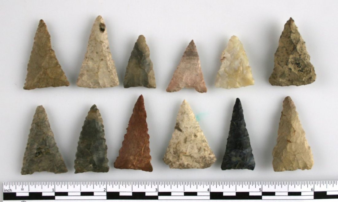 12 Super Ohio Triangles: Coshocton and variety of other materials in this Lot Ohio. Ex - Russell Long Collection