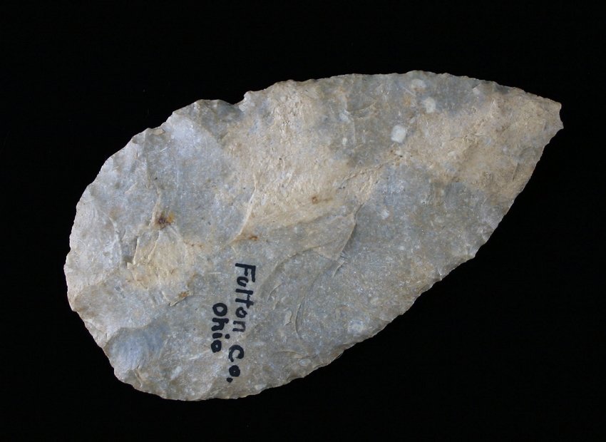 4 3/16" Hopewell Preform Blade - Jackson COA: Fulton Co., Ohio example in Fort Payne Chert. Ex - Cowan Hood Collection