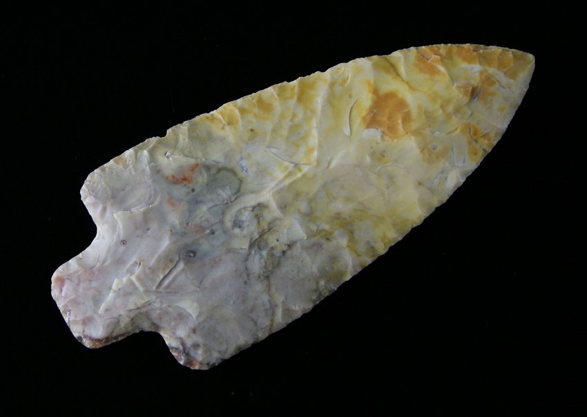 3 3/4" Robbins - Partain COA: Highland Co., Ohio example in Flint Ridge flint. Nicely made with a Partain COA.