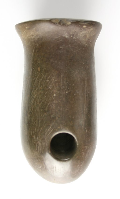 3 3/8" Ft Ancient Vasiform Pipe: FANTASTIC example with high degree of polish. Pipestone Shanks Collection -Â Pictured in Ohio relics [very rare book] published by ohio dentist Huron co.Â Ohio Ex - Russell Long Collection S402