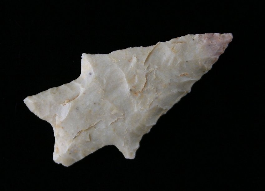 1 11/16" Zephyr: Edwards Plateau Chert. Nicely made! Found in Erath County, Texas Ex - Russell Long Collection T25D/1