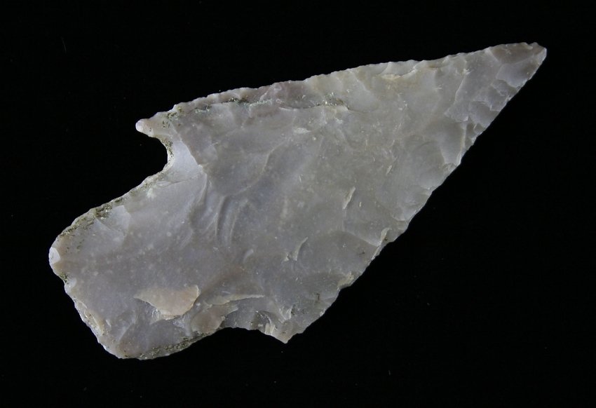 2 9/16" Bulverde: Edwards Plateau Chert. Found in Tyler, Texas - Lake Whitney on Brazos Ex - Russell Long Collection T196 or T19L?/350