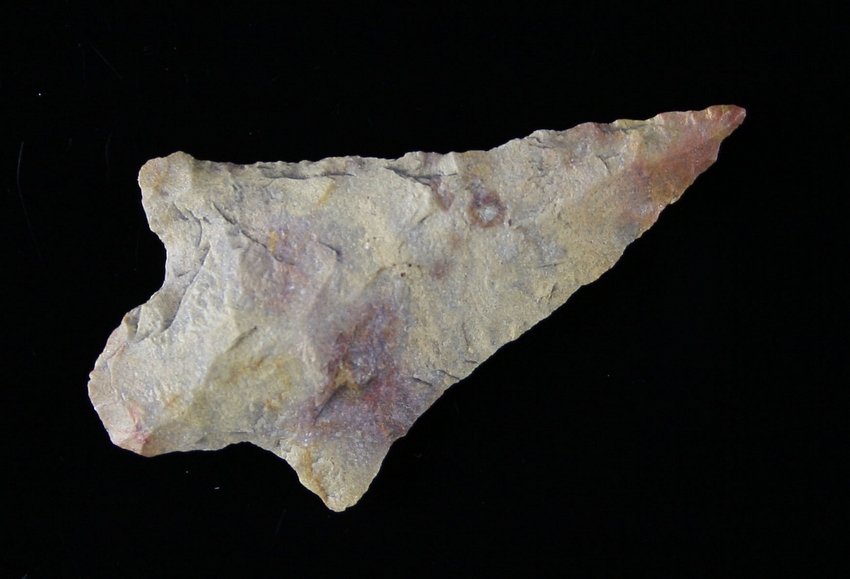 1 13/16" Gary: Chert. Purchased from the J.T. Collier Collection in March of 1967 - Polk County, Texas Ex - Russell Long Collection T113/1267
