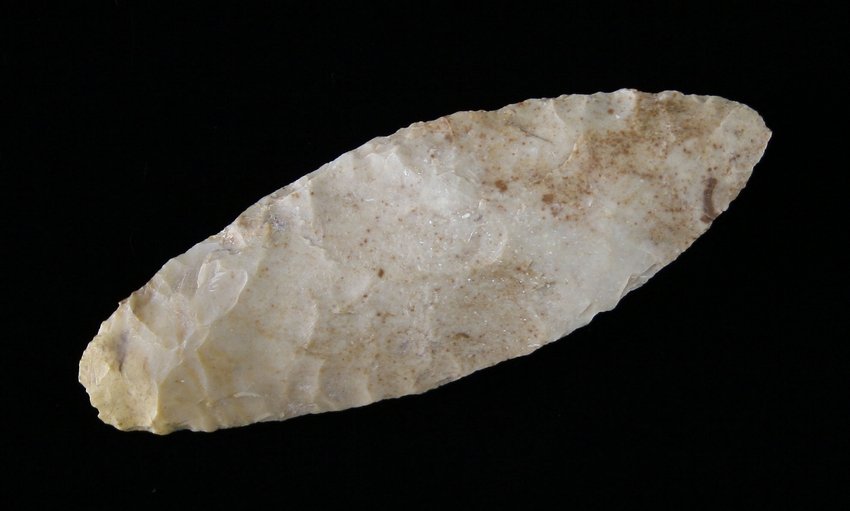 2 1/2" Nodena: Cream fossil chert. Purchased from the J.T. Collier Collection in March of 1967 - Walker County, Texas Ex - Russell Long Collection T113/968