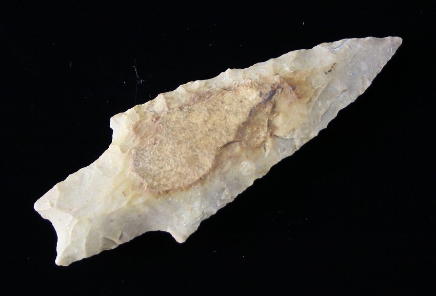 3" Pedernales: Edwards Plateau Chert. Found in Brazos County, Texas Ex - Russell Long Collection T128/3