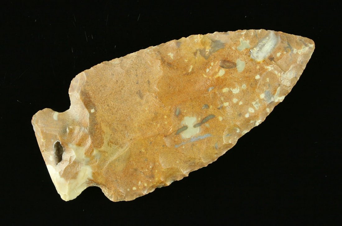 3 1/16" Hopewell: Found in Richland Co., Ohio. Glacial fossil chert. Ex - Art Heaton Collection.