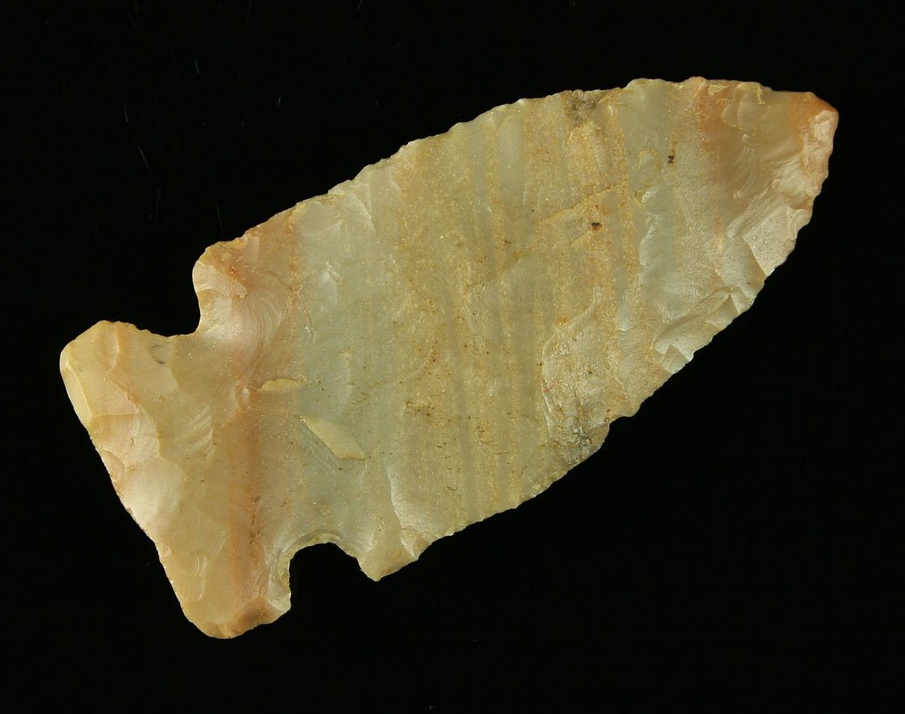 PICTURED 2 3/8" Big Sandy: Carter Cave Flint example from Rowan Co., Kentucky. Pictured on page 41 of Ohio Flint Types. Ex - Art Heaton
