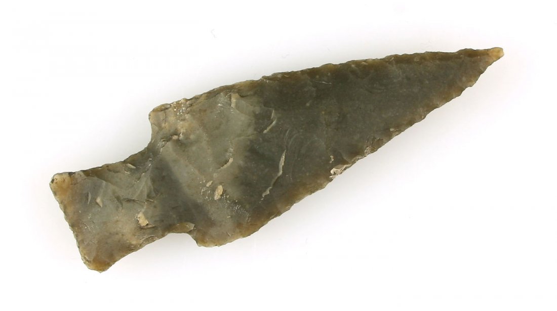 Pretty 3 1/4" Lange: Pretty Edwards Plateau Chert with great translucency._x000D_ Nice example from Williamson County, Texas. Ex- Bill Arnold Collection.