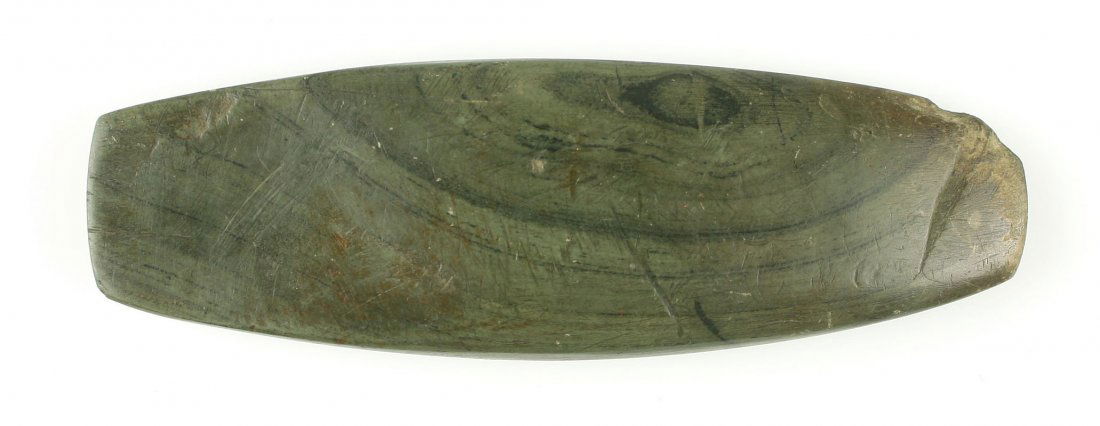 4 3/4" Adena Gorget Preform: Undrilled example from Mason CO., Kentucky. Ex - Art Heaton Collection.