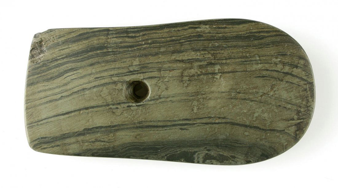 4 1/2" Keyhole Pendant: Green Banded Slate example from Ohio.