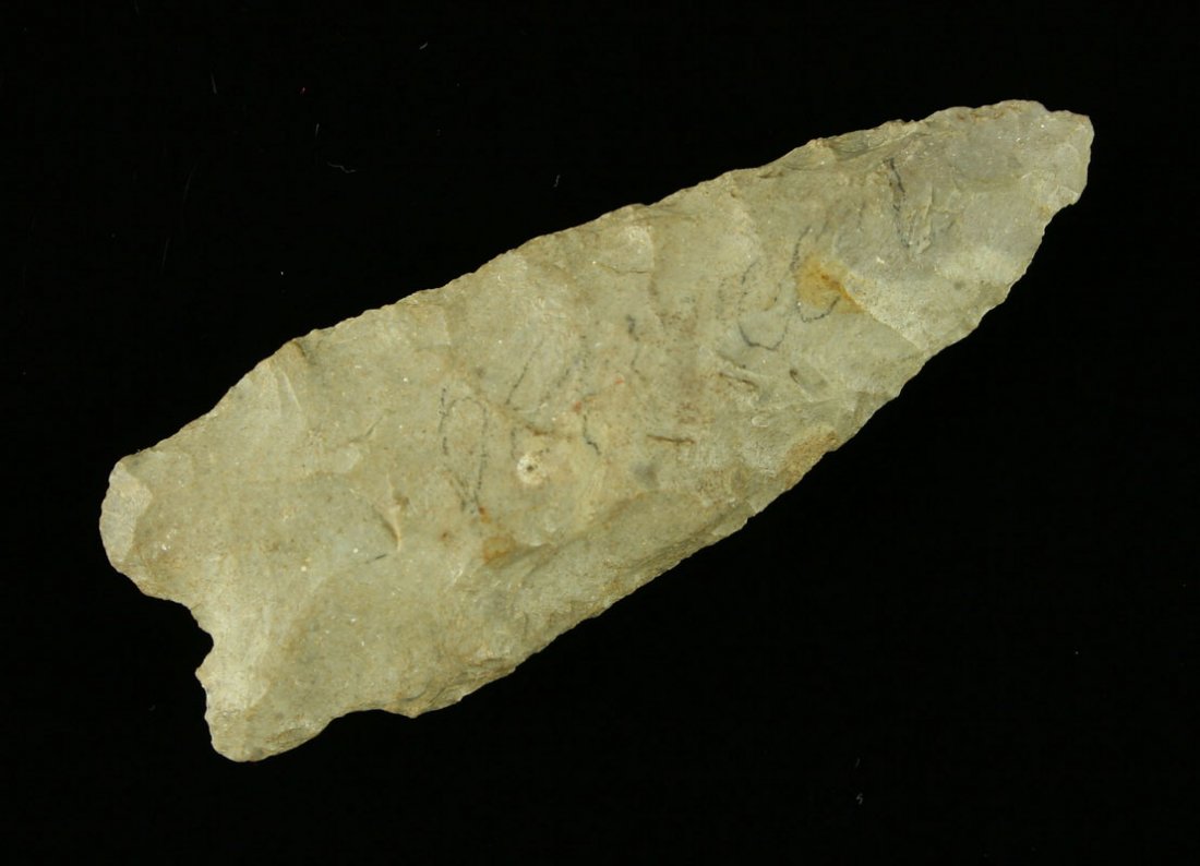 2 1/2" Kirk: Found on the Detwiler Farm in Canaan Township, Madison Co., Ohio. Ex - Art Heaton Collection.