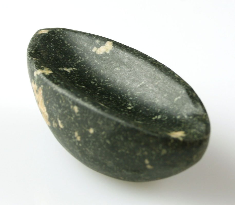 Reproduction 3 14" Boatstone: Reproduction porphyry piece.