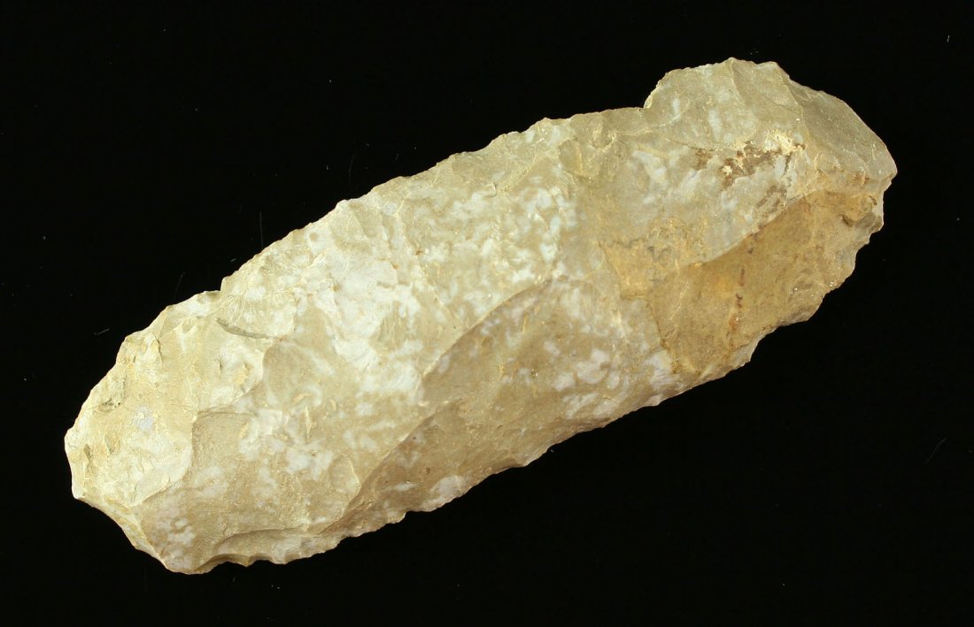 4 3/8" Uniface Scraper: Fort Payne Chert example from Madison Co., Kentucky. Ex - Art Heaton Collection.