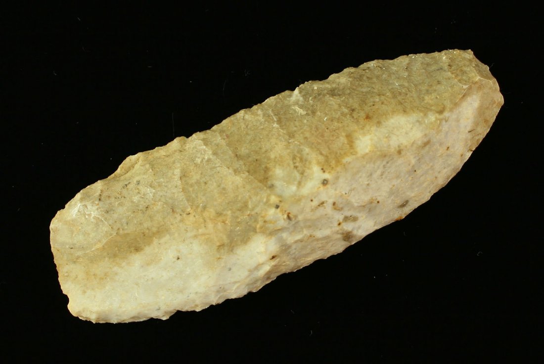 4 1/4" Paleo Uniface Scraper: Fossil chert example from the Art Heaton Collection. KY/OH.