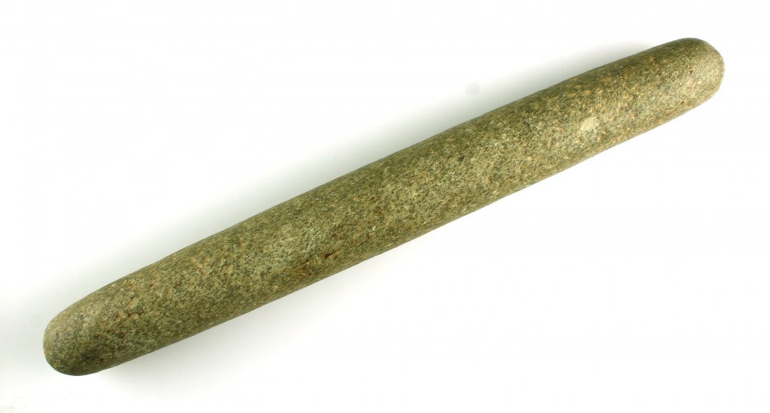 18 3/8" Roller Pestle!: Fantastic example from a Meade Co., Kentucky estate collection! Some Agricultural transfer with great mineralization.