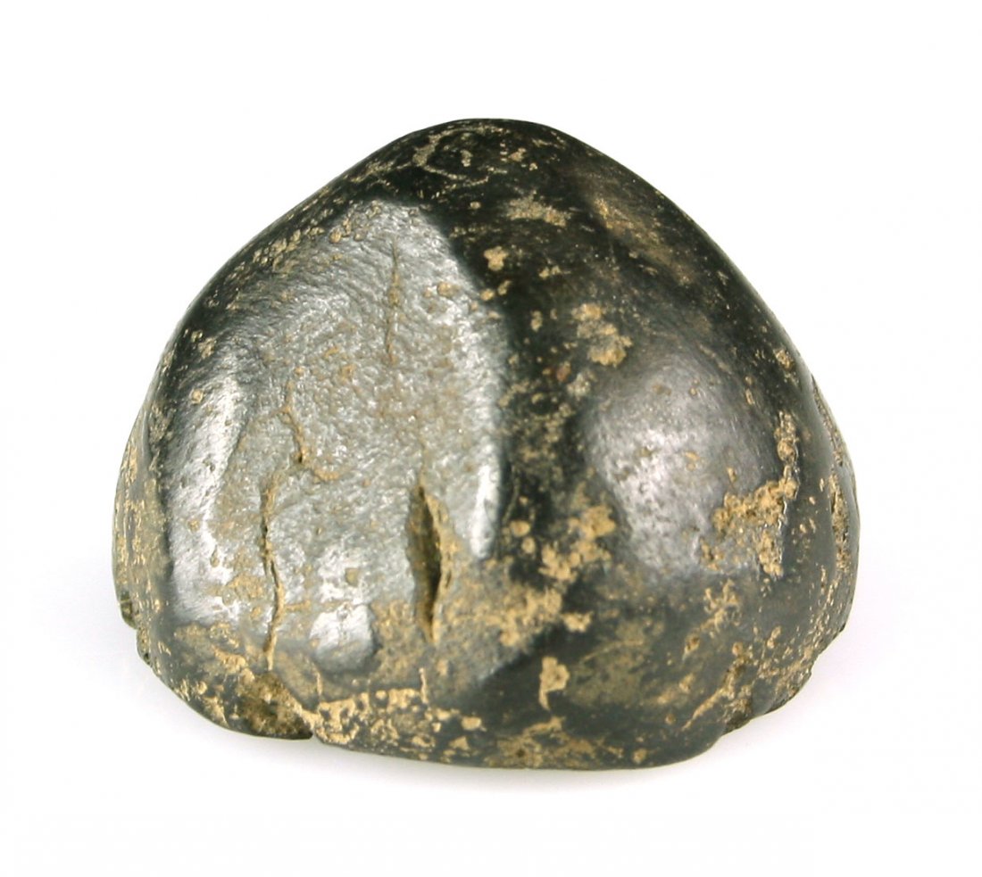 1 3/4" Hematite Cone: Nice example with dark chocolate coloration from a Meade Co., Kentucky estate.