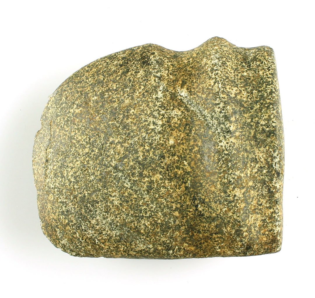 4 1/4" Double 3/4 Groove Axe: Rare example from Scioto Co., Ohio. Ex - David Kuhn, Jimbo Cason Collections.