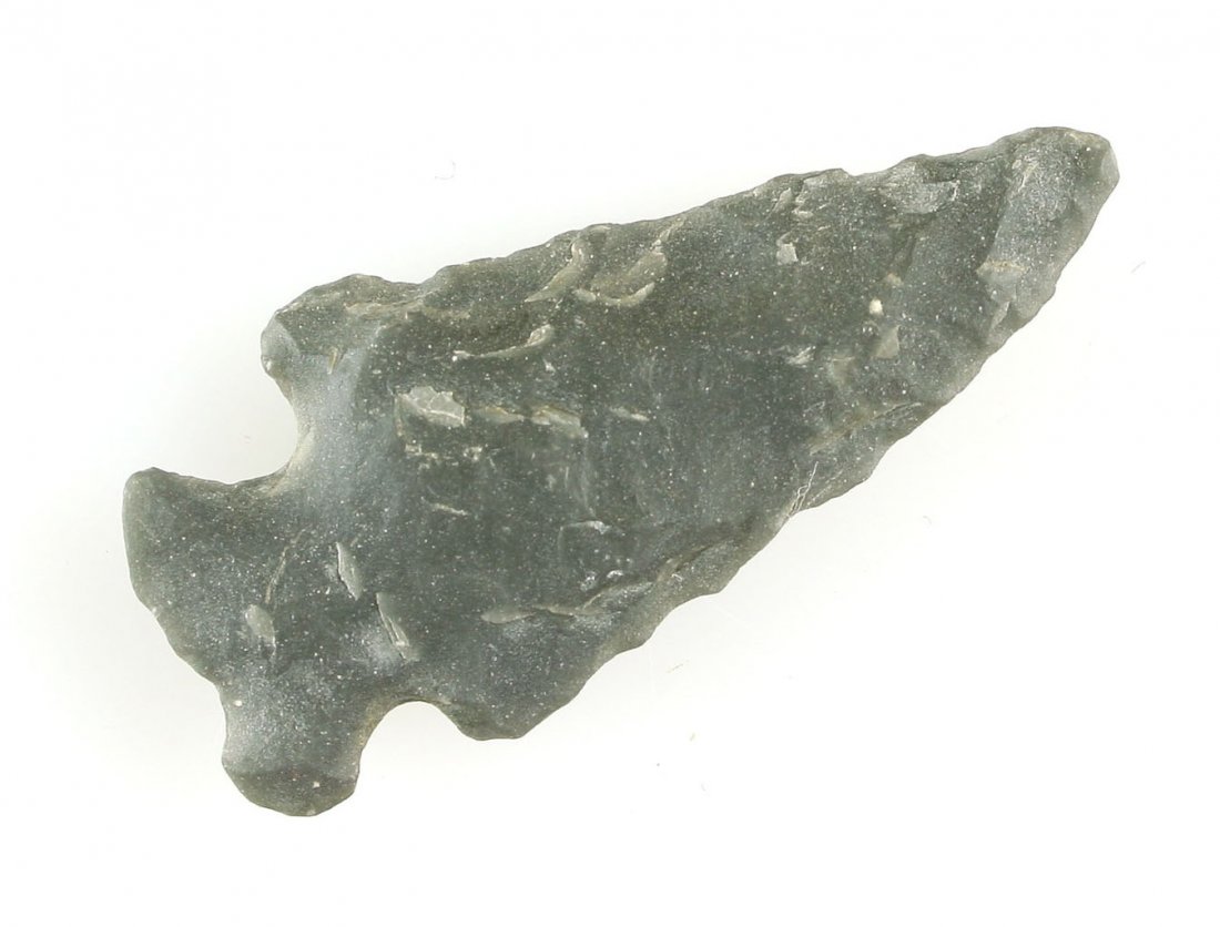 1 11/16" Basalt Point: Collected between 1950-1960 from Modoc or Lassen County, California. Ex - Humphries Collection.