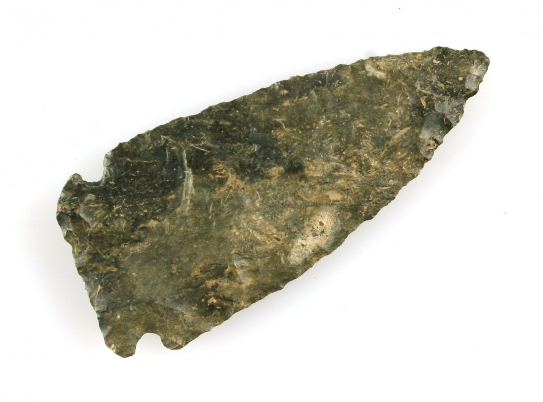 3" Meadowood: Ohio example in fossil chert. Ex - Dilego Collection.