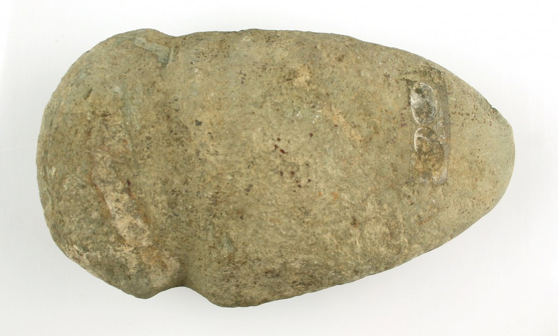 8 1/4" Full Groove Axe - Jackson COA: Diorite example from Perry Co., Missouri. Nicely made. Ex - Cowan Hood Collection.