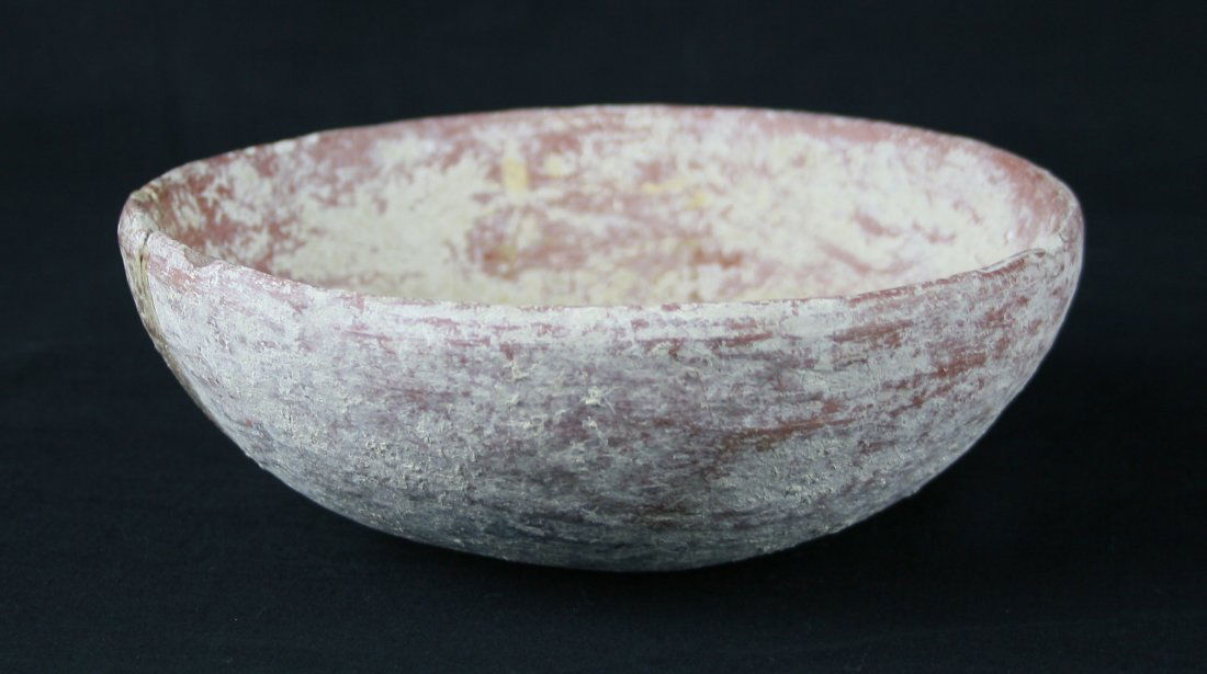 6 3/8"x 2 1/4" Colima Redware Bowl: Jalisco, Mexico example with excellent age. Repair to one section.