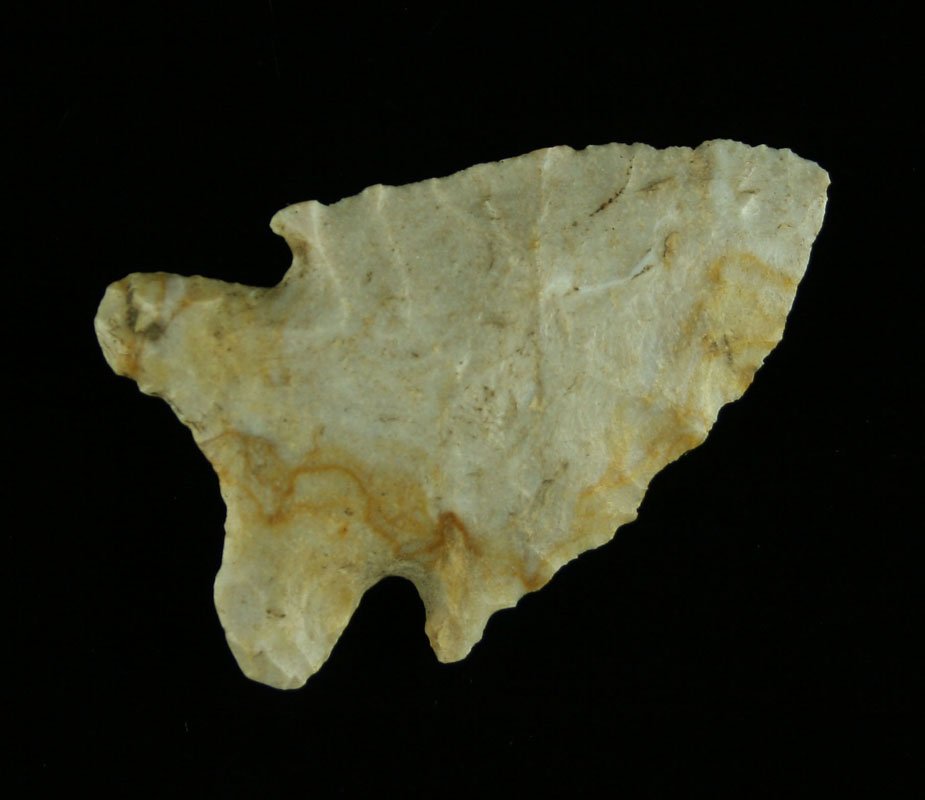 2 1/8" MacCorkle: Nicely made example from near Stumptown Ridge in Harrison Co., Ohio. Flint Ridge material.