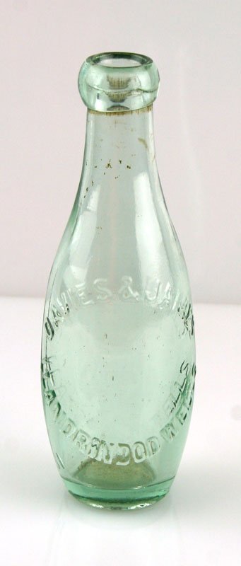 7" Mineral Water Bottle: James & James Llandrindod Wells. An English bottle.