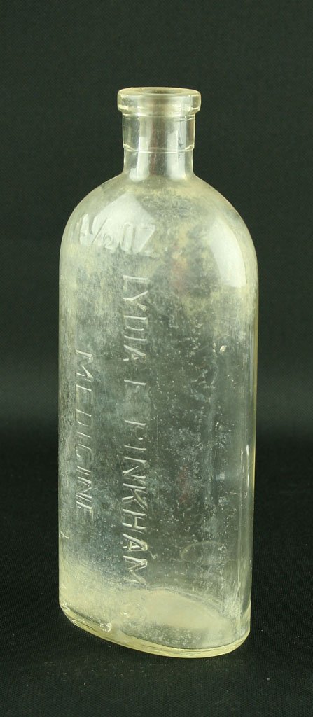 8 1/8" 14 1/2oz Lydia E. Pinkham's Medicine Bottle: Nice clear oval bottle which used to contain a vegetable tonic. Found by Art Heaton in and around Batavia, Ohio.