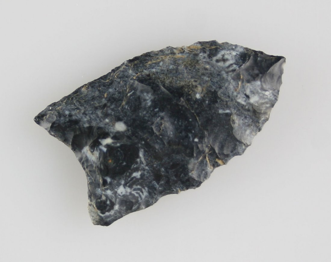 1 11/16" Unfluted Clovis - Rogers COA: Found by Jason Sloan in Marion Co., Ohio. Coshocton flint with a Rogers COA. Nice.