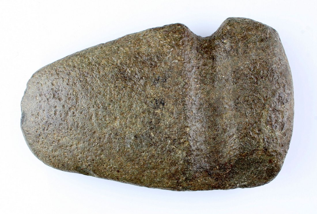 7 1/2" 4/4 Groove Axe: Diorite example found in Carter Co., Kentucky by Kenneth Broughton. BIG axe!