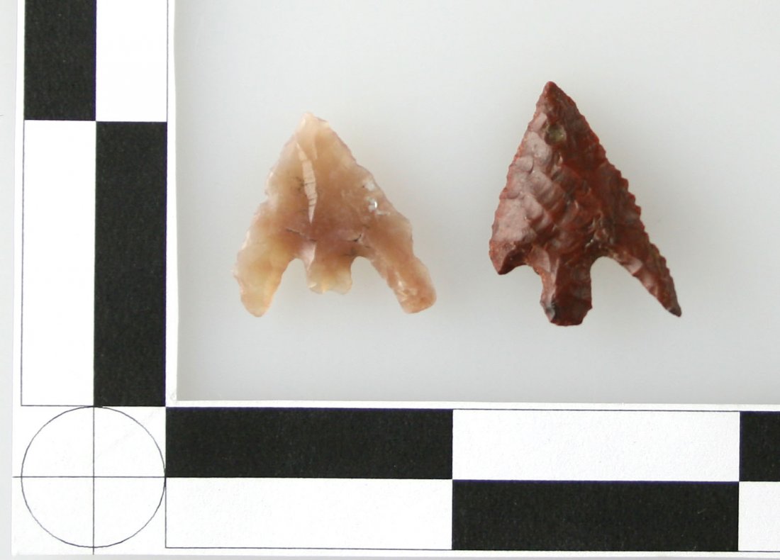 2 nice Washington Gempoints: Jasper and agate examples from Washington State. Ex - Norma Berg Collection.
