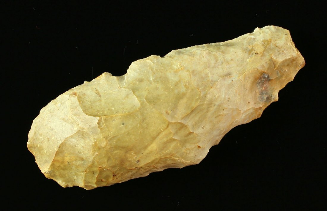 4 1/8" Paleo Uniface Scraper: Boyle Chert example formerly of the Art Heaton Collection. KY/OH. Nice.