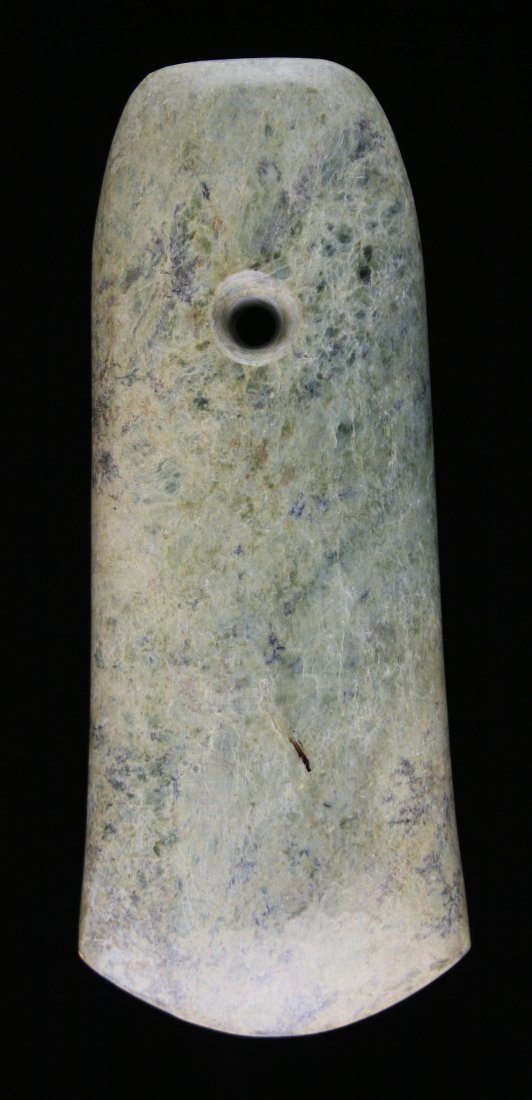 6 3/8" Chinese Jade Axe: Nice Patinated example from China of Unknown age. Decorative and beautiful.