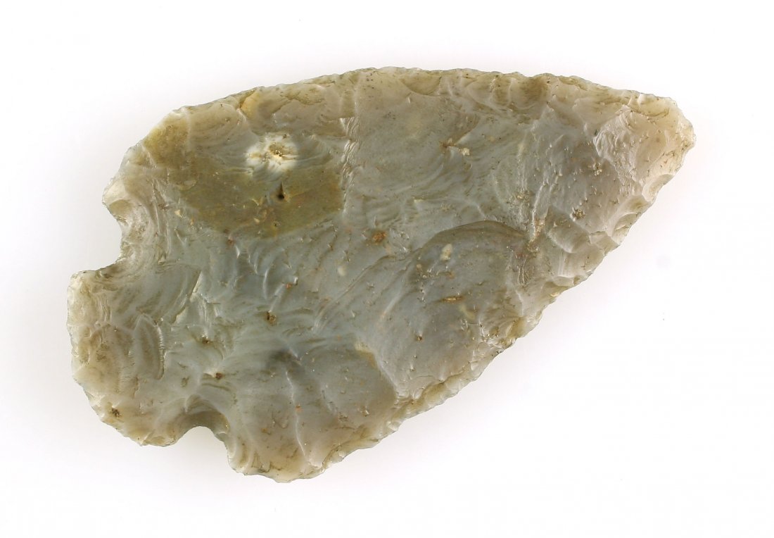 Totally Translucent 3 3/8" Hopewell: Nice totally translucent example found in Central Kentucky.