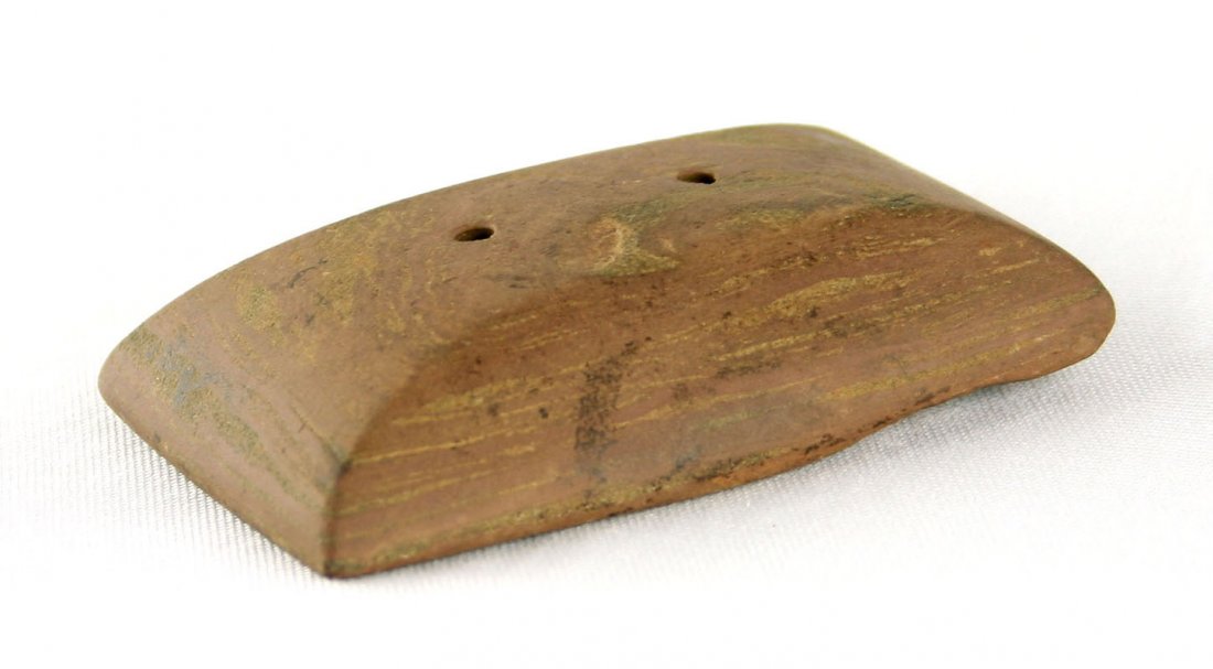 3 1/16" Semi-Keel Gorget - Jackson COA: Nice example with great residual mineralization from Vinton Co., Ohio.