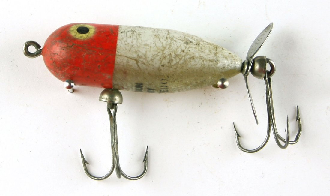 Heddon Tiny Torpedo Vintage Lure: Resin example from the 1960s/1970's. Good shape.