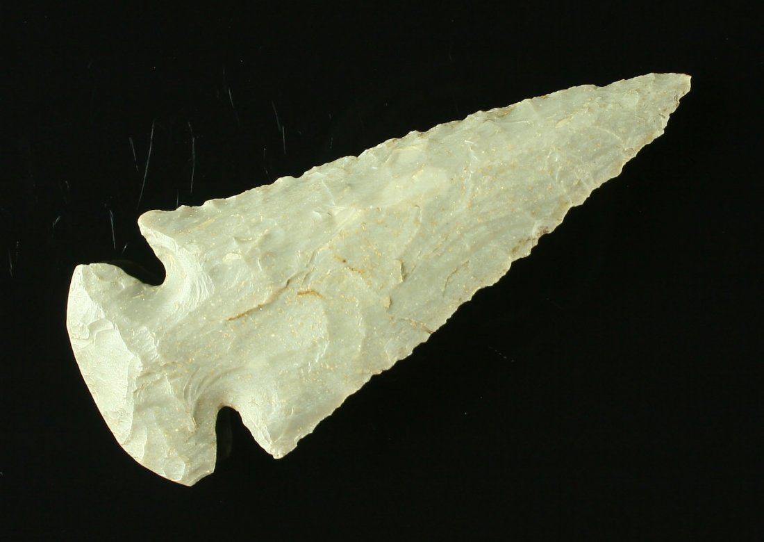 3 1/16" Dovetail: Hornstone example found near Mayfield in Graves Co., Kentucky. Ex - Dale Bratcher Collection.