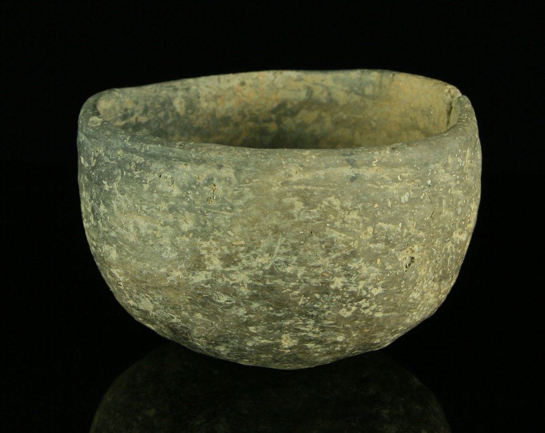 4" Mississippian Bowl *Restored: Nice shell-tempered bowl from Hickman Co., Kentucky formerly of the Robert Abell Collection. Minor restoration.