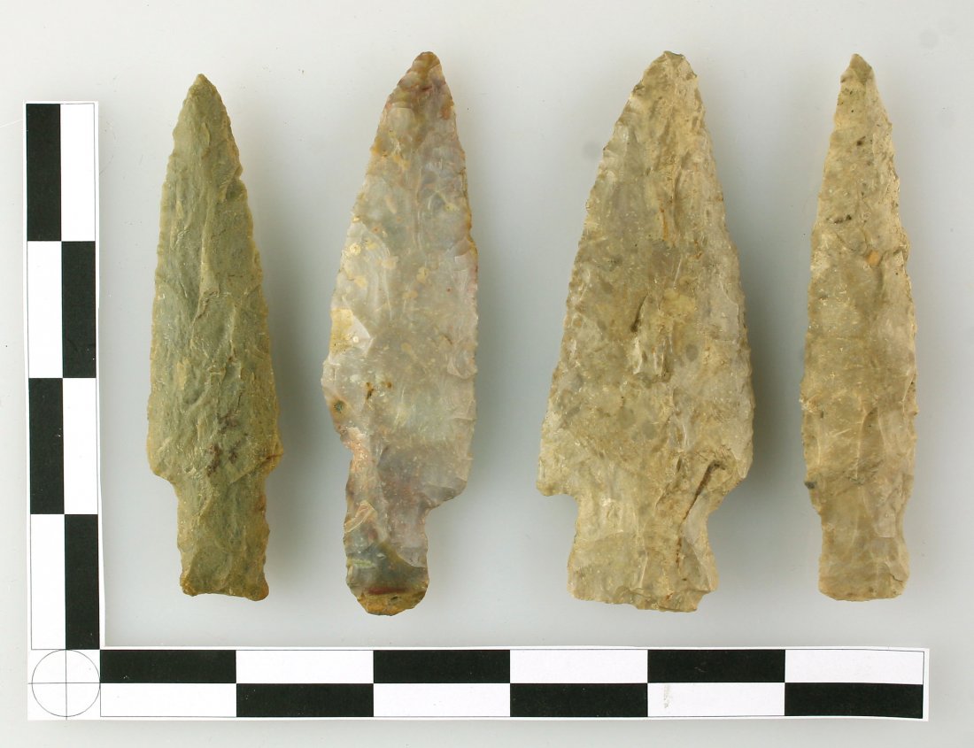 4- 4" Adenas: NICE grouping of Adenas all in the 4" range. Bourbon Co., Kentucky finds from the Hadden Collection. Great buy!