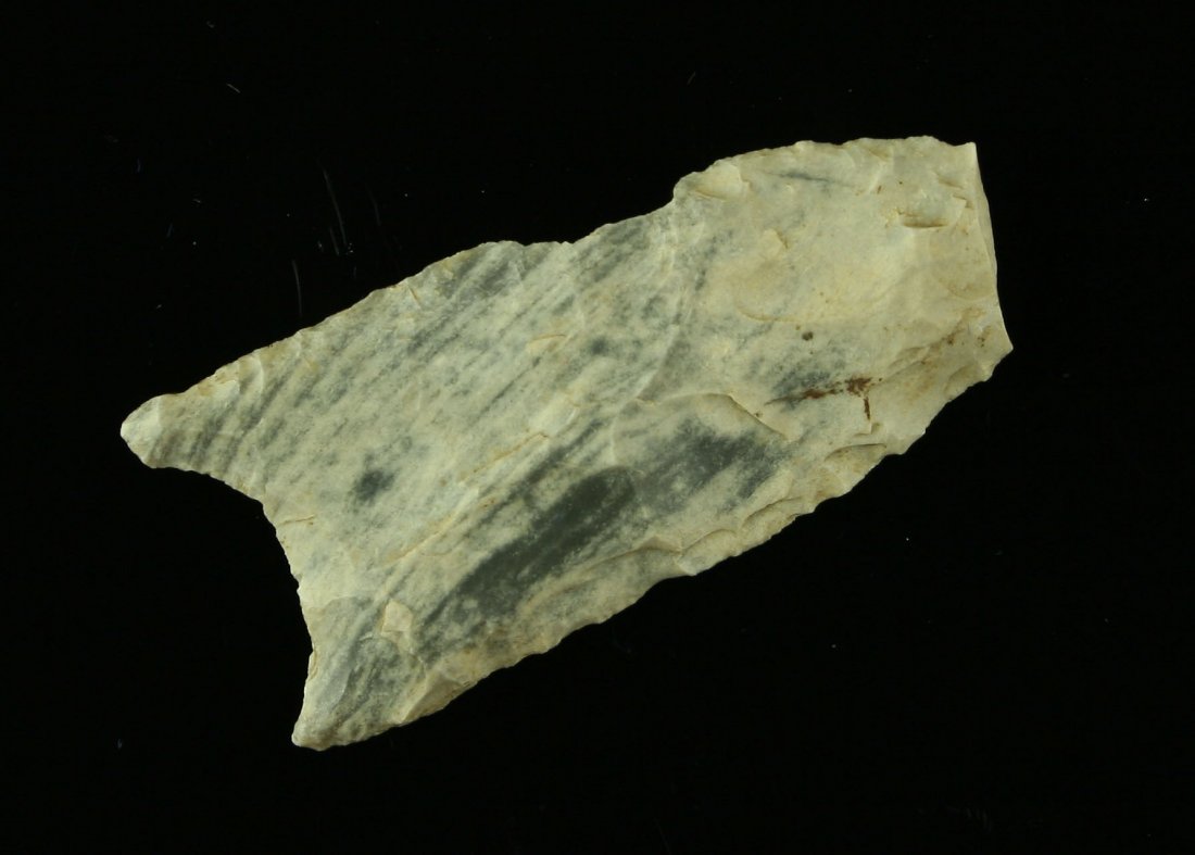 1 13/16" Unfluted Clovis: Wayne County Chert from Southern Kentucky.