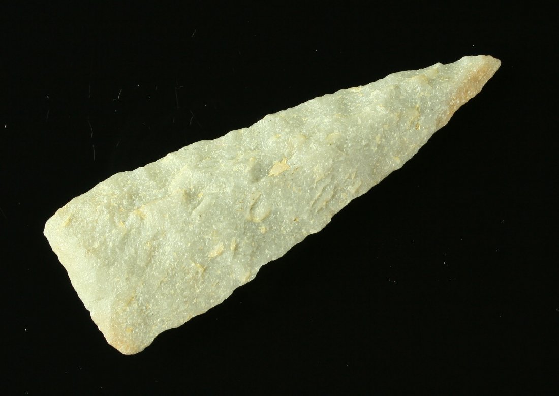 3" Triangle: Lancaster Co., Pennsylvania. Ex - Gary Fogelman, Ex - Dale Bratcher Collection. Gray quartzite.